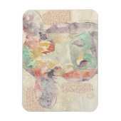 Magnet Flexible Vache de collage de la ferme aquarelle (Vertical)