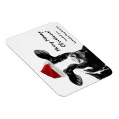 Magnet Flexible Vache de Noël de père Noël Cow-Holstein (Côté Droit)