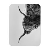 Magnet Flexible Vache des hautes terres robuste en monochrome (Vertical)