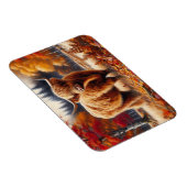 Magnet Flexible Vache Highland Automne Aquarelle flexible (Côté Droit)