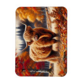 Magnet Flexible Vache Highland Automne Aquarelle flexible (Vertical)