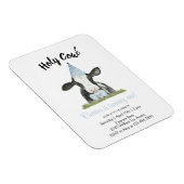 Magnet Flexible Vache mignonne avec casquette Blue Party & Cravate (Côté Droit)