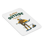 Magnet Flexible Vacher Drôle Buvant du Whisky (Côté Droit)