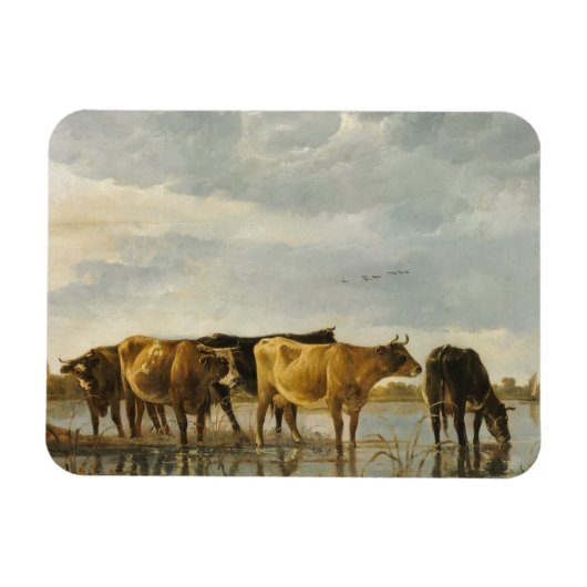 Magnet Flexible Vaches dans une rivière Aelbert Cuyp (Horizontal)