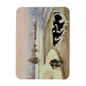 Magnet Flexible Vaches dans une rivière d'hiver (Vertical)