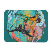 Magnet Flexible Vague marémotrice Aquaman & Black Manta (Horizontal)