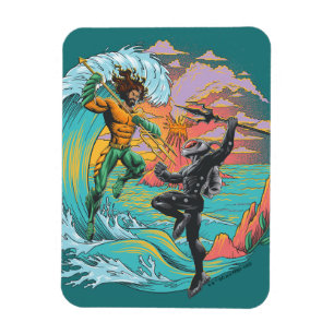 Magnet Flexible Vague marémotrice Aquaman & Black Manta