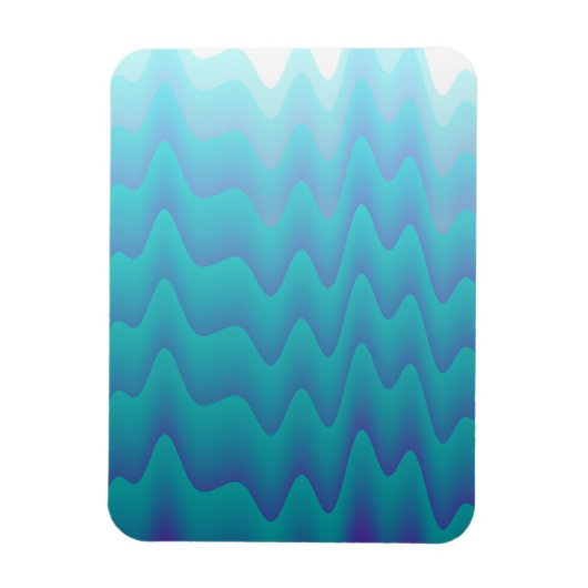 Magnet Flexible Vagues Abstraites Bleu Turquoise (Vertical)