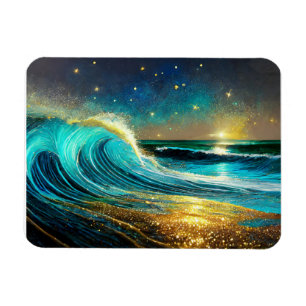Magnet Flexible Vagues océaniques divergentes scintillantes