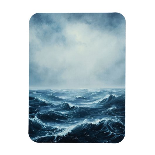 Magnet Flexible Vagues océaniques Roses Flexibles (Vertical)