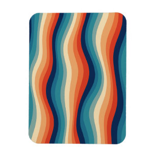 Magnet Flexible Vagues Rétro Colorées Vintage