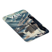 Magnet Flexible Vail Colorado Ski Snowboard (Côté Droit)