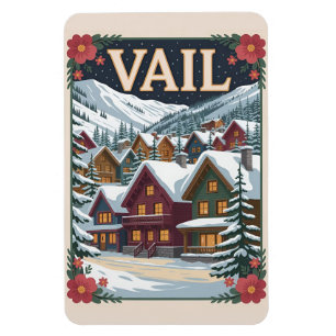 Magnet Flexible Vail colorado vintage extérieur hiver neige ski