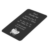 Magnet Flexible Vaisselle Restaurant Noir Blanc Personnalisé 4"x6" (Côté Gauche)
