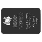 Magnet Flexible Vaisselle Restaurant Noir Blanc Personnalisé 4"x6" (Horizontal)