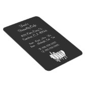 Magnet Flexible Vaisselle Restaurant Noir Blanc Personnalisé 4"x6" (Côté Droit)