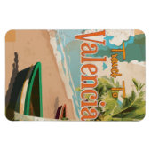 Magnet Flexible Valence, Espagne Affiche de vacances vintage (Horizontal)