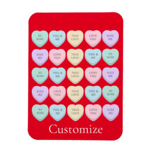 Magnet Flexible Valentine Candy Hearts Thunder_Cove