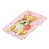 Magnet Flexible Valentine Frenchie rose (Côté Gauche)