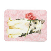 Magnet Flexible Valentine Rose Powderpuff (Horizontal)