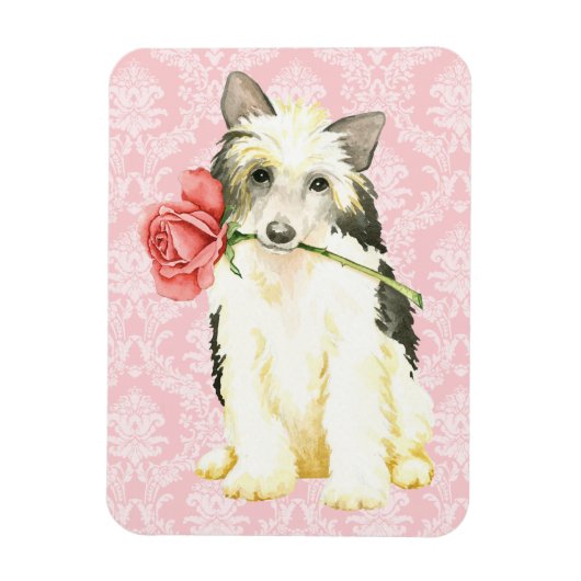 Magnet Flexible Valentine Rose Powderpuff (Vertical)