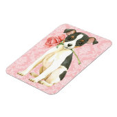 Magnet Flexible Valentine Rose Toy Fox Terrier (Côté Gauche)