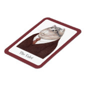 Magnet Flexible VALET CAT 3x4 Aimant flexible + texte (Côté Gauche)