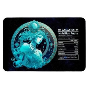 Magnet Flexible Valeur nutritionnelle à thème Aquarius