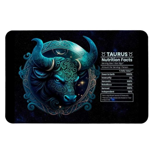 Magnet Flexible Valeur nutritionnelle du Taurus (Horizontal)