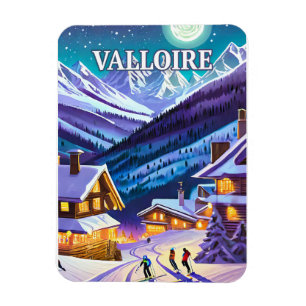 Magnet Flexible Valloire : Toile Alpestre, Éclats d'Hiver en Harmo