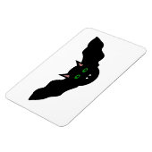 Magnet Flexible Vampire chat face chauve Halloween aimant (Côté Gauche)