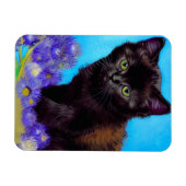 Magnet Flexible Van Gogh Chat et fleurs (Horizontal)