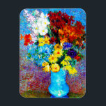 Magnet Flexible Van Gogh Flowers dans un Vase Bleu<br><div class="desc">Magnet représentant la peinture à l’huile de Vincent van Gogh Flowers in a Blue Vase (1887). De belles fleurs de différentes couleurs sont disposées dans un vase bleu : rouge,  violet,  blanc,  bleu,  jaune,  rouge,  orange. Un cadeau merveilleux pour les amateurs de post-impressionnisme et d'art hollandais.</div>