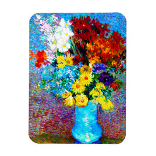 Magnet Flexible Van Gogh Flowers dans un Vase Bleu