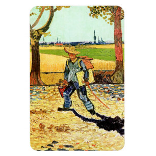 Magnet Flexible Van Gogh : Peintre sur son chemin de travailler