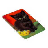 Magnet Flexible Van Gogh Style Chat noir (Côté Droit)