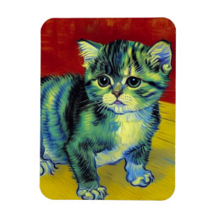 Magnet Flexible Van Gogh Tabby Cat