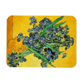 Magnet Flexible Van Gogh - Vase avec Irises Arrière - plan jaune (Horizontal)