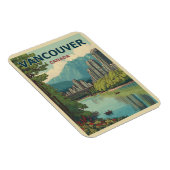 Magnet Flexible Vancouver Canada Travel Art Vintage (Côté Droit)