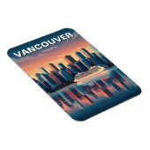 Magnet Flexible Vancouver Skyline Canada Travel (Côté Droit)