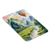 Magnet Flexible Vang Vieng Laos Montgolfière aquarelle (Côté Droit)