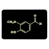 Magnet Flexible Vanille Vanillin Formule chimique moléculaire (Horizontal)