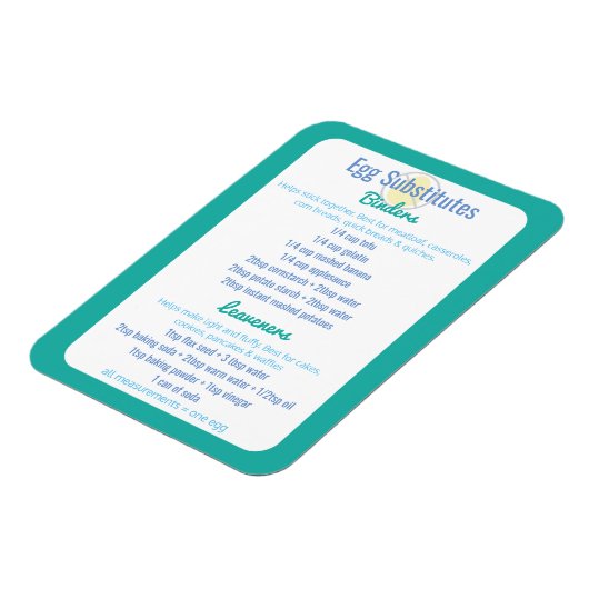 Magnet Flexible Variantes d'oeufs Référence Substituts d'oeufs (Côté Gauche)