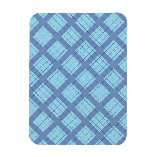 Magnet Flexible Variation bleue Plaid (Vertical)