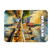 Magnet Flexible Varsovie, cœur vibrant de la Pologne (Horizontal)