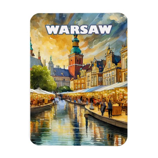 Magnet Flexible Varsovie, cœur vibrant de la Pologne (Vertical)