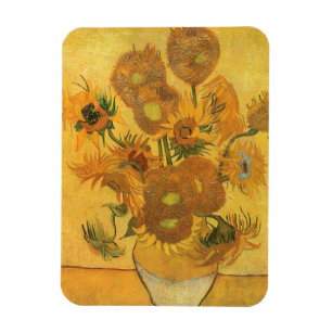 Magnet Flexible Vase avec 15 tournesols de Vincent van Gogh
