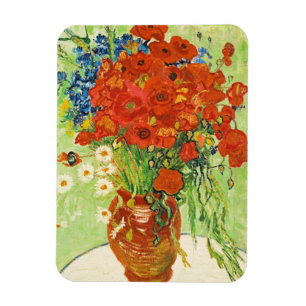 Magnet Flexible Vase avec Cornflowers et Poppies, Van Gogh