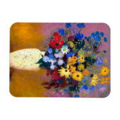 Magnet Flexible Vase blanc avec fleurs Odilon Redon (Horizontal)