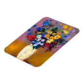 Magnet Flexible Vase blanc avec fleurs Odilon Redon (Côté Gauche)